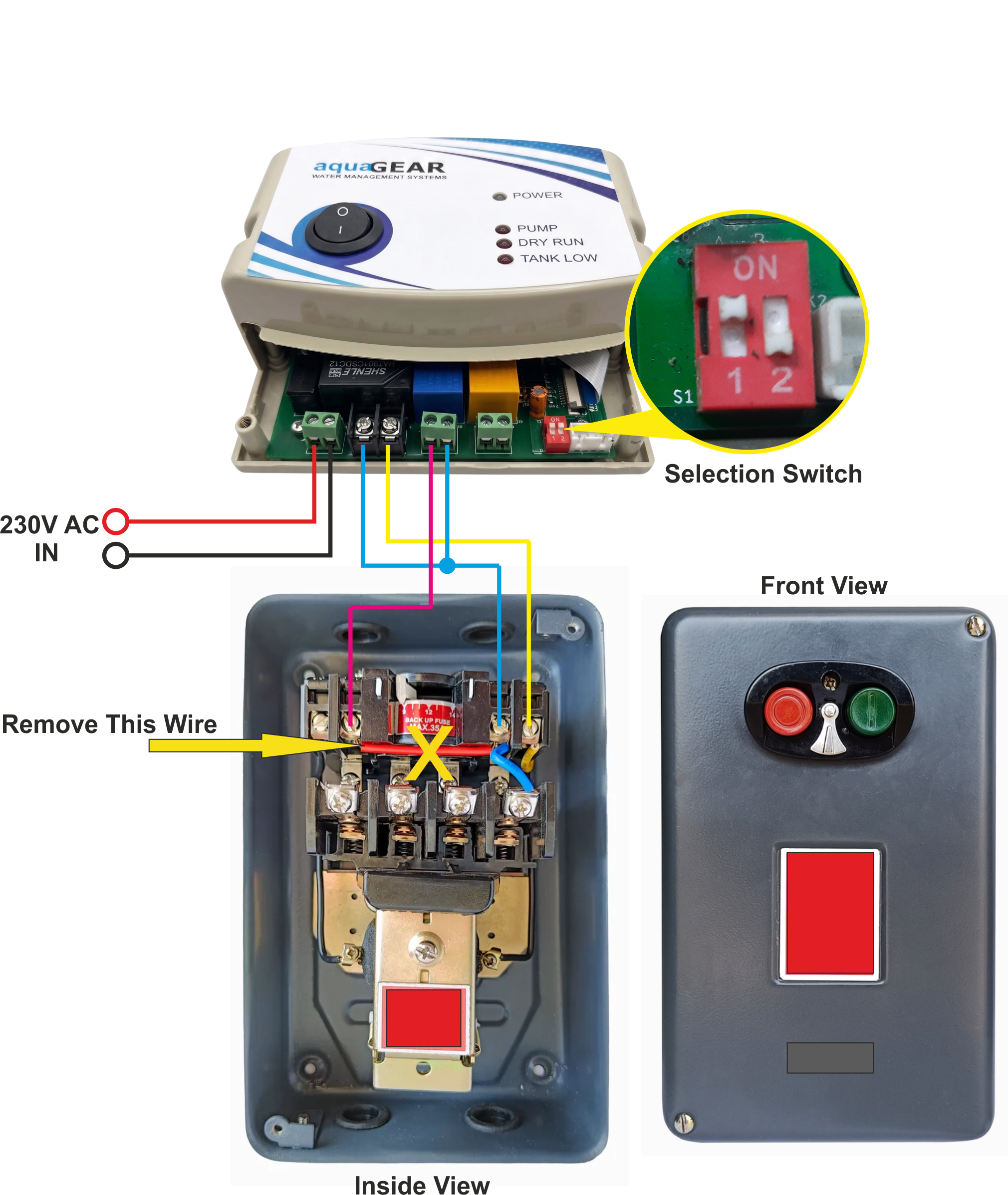 WPC Connection Type 2 DOL Starter Wiring Diagram