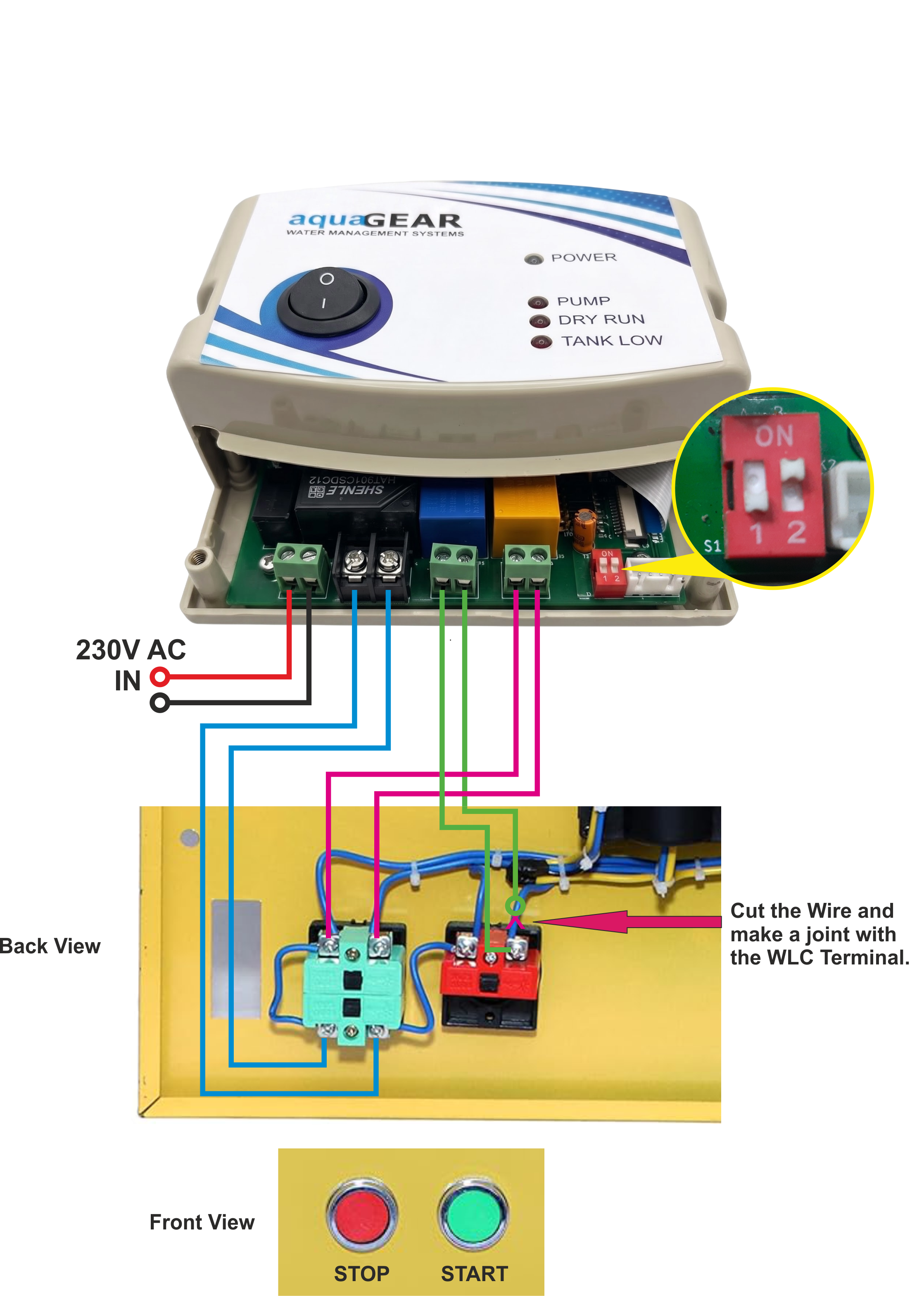 WPC Connection Type 3 Multi Capacitor Submersible Panel Wiring Diagram